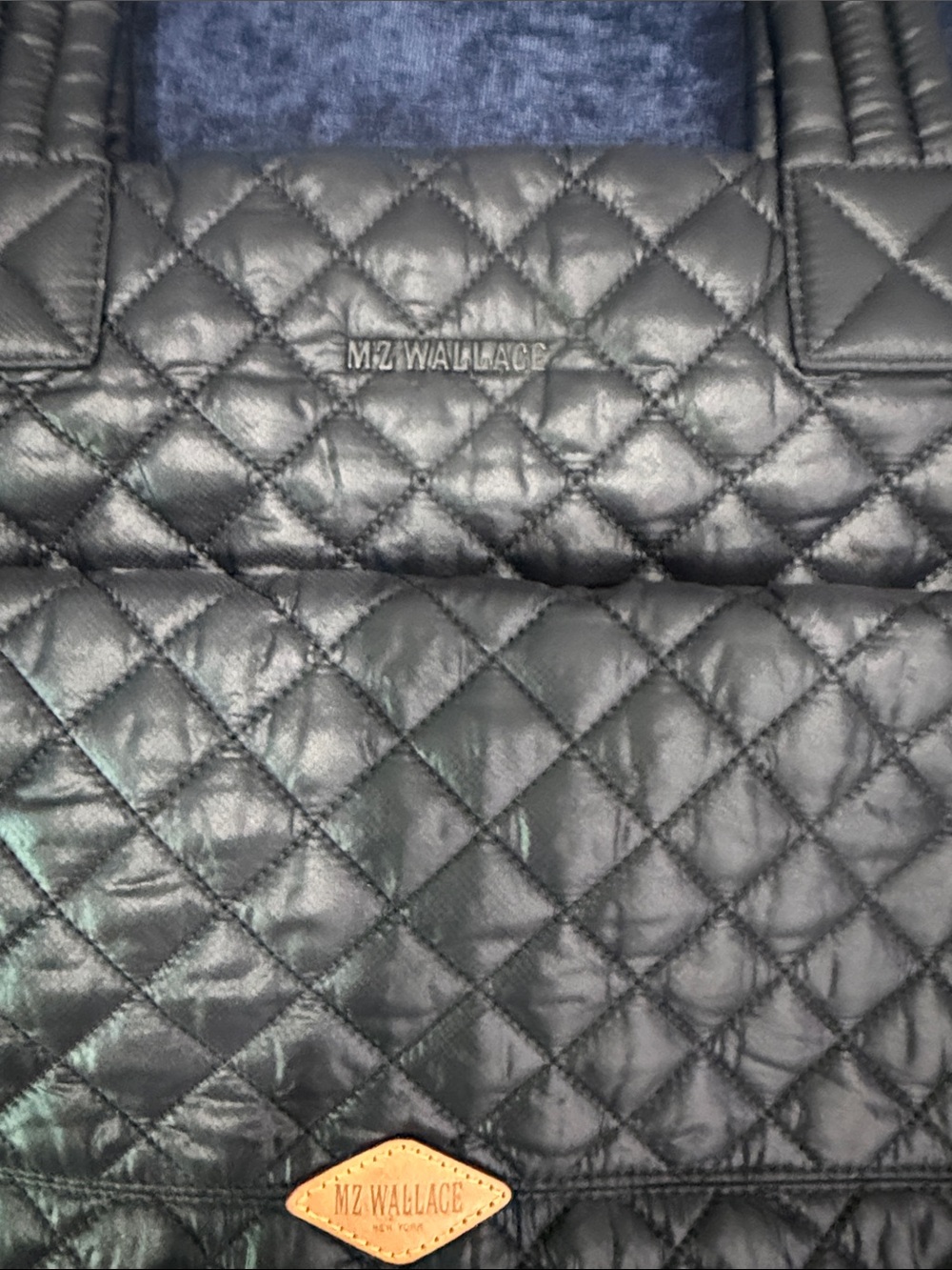 MZ Wallace Quilted Large Metro Tote Black with Padded Handles - Picture 2 of 6
